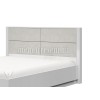 Кровать 1400 с подъёмным механизмом «Вива» Белый глянец - Платина